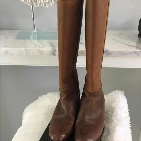Salvatore Ferragamo Dark Brown Leather Riding Boots - Picture 12 of 16